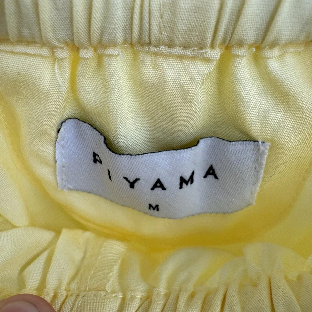 PIYAMA 2-pc Susie Pajamas Sleep Set sz M 100% Cotton Tank Top & Shorts Buttercup